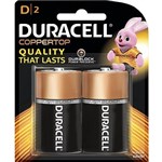 DURACELL COPPERTOP ALKALINE D BATTERY PACK 2