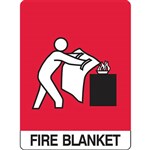 TRAFALGAR FIRE BLANKET SIGN 300 X 225MM