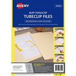 AVERY 88551 TUBECLIP FILE FOOLSCAP PLAIN BUFF PACK 5