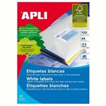 APLI 1264 GENERAL USE LABELS SQUARE CORNERS 2UP 210 X 1480MM A4 WHITE 100 SHEETS