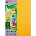 QUILL BOARD 210GSM A4 SUNSHINE YELLOW PACK 50