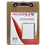 RAZORLINE CLIPBOARD MASONITE SMALL CLIP A5 BROWN 100SHEETS
