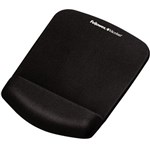 FELLOWES MOUSE PAD WITH WRIST REST PLUSH TOUCH MICROBAN MEMORY FOAM LYCRA BLACK