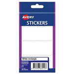 AVERY 932033 MULTIPURPOSE STICKERS RECTANGLE 76 X 34MM WHITE PACK 21
