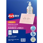 AVERY 936009 J8551 ADDRESS LABEL FROSTED CLEAR INKJET 65UP CLEAR PACK 25