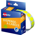 AVERY 937294 ROUND LABEL DISPENSER 14MM FLUORO YELLOW BOX 700