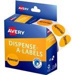 AVERY 937312 MESSAGE LABELS SPECIAL 24MM ORANGE PACK 500