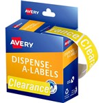 AVERY 937319 MESSAGE LABELS CLEARANCE 64 X 19MM YELLOW PACK 250