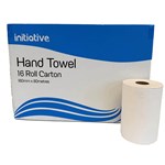 INITIATIVE HAND TOWEL ROLL 180MM X 80M CARTON 16