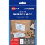 AVERY 959406 L7175 SHIPPING LABEL LASERINKJET 1UP A6 WHITE PACK 25