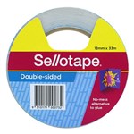 SELLOTAPE DOUBLE SIDED TAPE NARROW 12MM X 33M