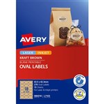 AVERY 980018 L7103 BLANK PRINTABLE LABELS OVAL LASERINKJET 18UP KRAFT BROWN PACK 15