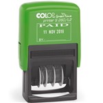 COLOP S260L2 GREEN LINE SELFINKING DATE STAMP PAID 4MM REDBLUE