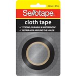 SELLOTAPE CLOTH TAPE 24MM X 45M BLACK