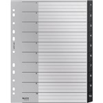 LEITZ RECYCLED INDEX DIVIDER PP 110 TAB A4 GREY