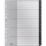 LEITZ RECYCLED INDEX DIVIDER PP AZ TAB A4 GREY