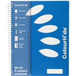 COLOURHIDE 5SUBJECT NOTEBOOK 250 PAGE A4 BLUE