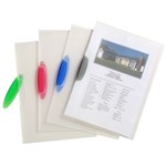 MARBIG FILE REPORT A4 CLEAR  COLOURED CLIP