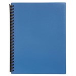 MARBIG DISPLAY BOOK REFILLABLE 20 POCKET A4 BLUE