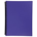 MARBIG DISPLAY BOOK REFILLABLE 20 POCKET A4 PURPLE