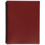 MARBIG DISPLAY BOOK REFILLABLE 20 POCKET A4 MAROON