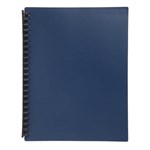 MARBIG DISPLAY BOOK REFILLABLE 20 POCKET A4 DARK BLUE