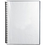 MARBIG DISPLAY BOOK REFILLABLE 20 POCKET A4 CLEARBLACK