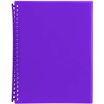 MARBIG DISPLAY BOOK REFILLABLE 20 POCKET A4 TRANSLUCENT PURPLE