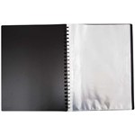 MARBIG DISPLAY BOOK REFILLABLE 40 POCKET A4 BLACK