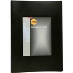 MARBIG DISPLAY BOOK NONREFILLABLE 20 POCKET WITH FRAME A3 BLACK