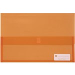 MARBIG POLYPICK DOCUMENT WALLET FOOLSCAP TRANSLUCENT ORANGE
