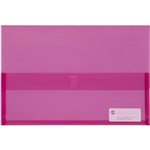 MARBIG POLYPICK DOCUMENT WALLET FOOLSCAP TRANSLUCENT PINK