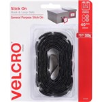 VELCRO BRAND   STICKON HOOK AND LOOP DOTS 22MM BLACK PACK 40