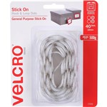 VELCRO BRAND   STICKON HOOK AND LOOP DOTS 22MM WHITE PACK 40