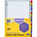 MARBIG INDEX DIVIDER MANILLA 131 TAB A4 ASSORTED