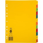 MARBIG DIVIDER MANILLA 12TAB A4 BRIGHT ASSORTED