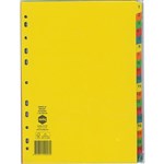 MARBIG DIVIDER MANILLA 120 TAB A4 BRIGHT ASSORTED