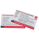 ST JOHN RESUSCITATION CARD PLASTIC