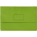 MARBIG SLIMPICK DOCUMENT WALLET FOOLSCAP BRIGHTS GREEN PACK 10