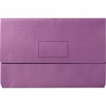 MARBIG SLIMPICK DOCUMENT WALLET FOOLSCAP BRIGHTS PURPLE PACK 10