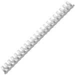 REXEL PLASTIC BINDING COMB ROUND 21 LOOP 38MM A4 WHITE BOX 50