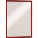 DURABLE DURAFRAME SIGN HOLDER ADHESIVE BACK A3 RED PACK 2