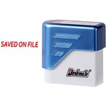 DESKMATE PREINKED MESSAGE STAMP SAVED ON FILE RED