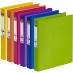 MARBIG LINEN RING BINDER PE 2D 25MM A4 ASSORTED