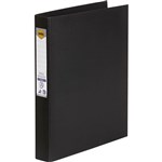 MARBIG LINEN RING BINDER PE 4D 25MM A4 BLACK