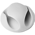 DURABLE CAVOLINE SELF ADHESIVE CABLE MANAGEMENT CLIPS 2 CABLES GREY PACK 6