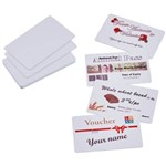 COLOP EMARK PVC CARDS 855 X 54MM WHITE PACK 50