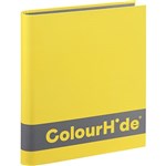 COLOURHIDE SILKY TOUCH RING BINDER 2D 25MM A4 YELLOW