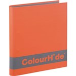 COLOURHIDE SILKY TOUCH RING BINDER 2D 25MM A4 ORANGE