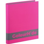 COLOURHIDE SILKY TOUCH RING BINDER 2D 25MM A4 PINK